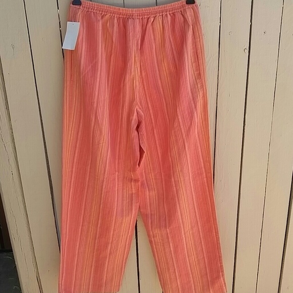 NWT Coldwater Creek Coral Linen Pants - Picture 2 of 4